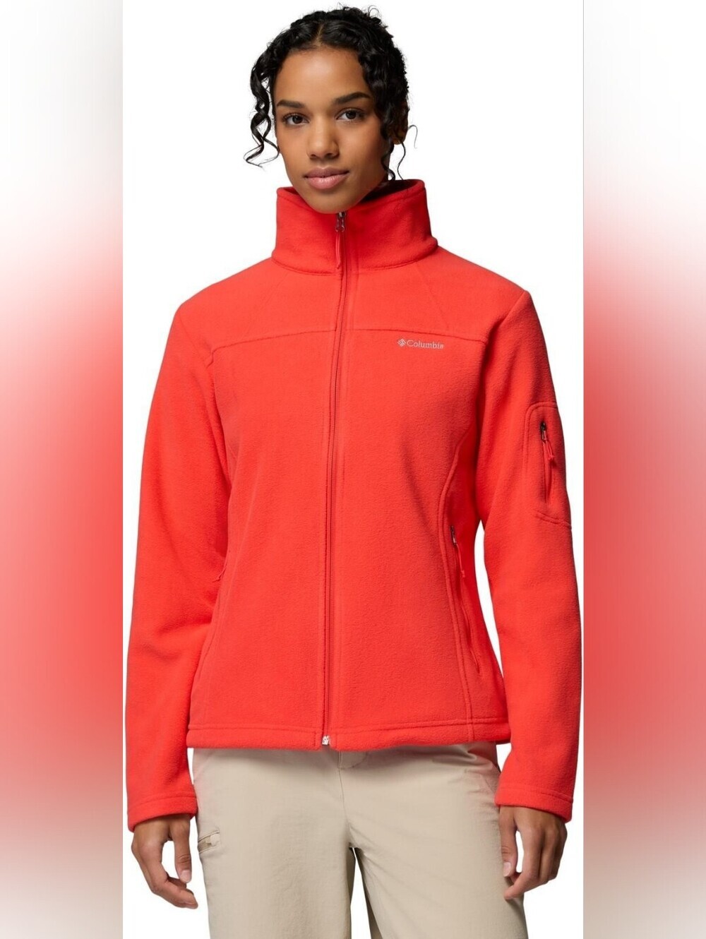 Columbia Women's Fast Trek™ II Full-Zip Up Fall Jacket Orange Red